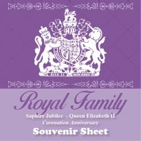 Souvenir Sheet - Sapphire Jubilee Queen Elizabeth II