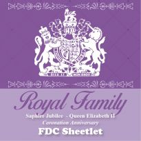 FDC_Sheetlet - Sapphire Jubilee Queen Elizabeth II